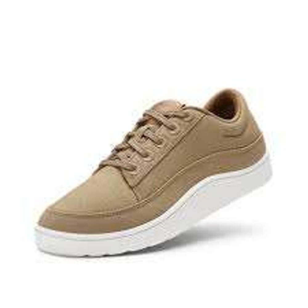 Allbirds Canvas Pipers Mens Tan Khaki Low Top Sneakers Shoes Size 11‎